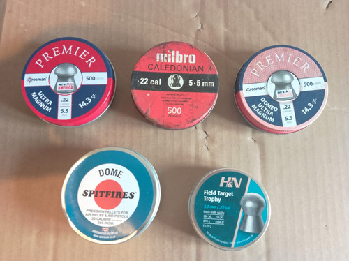 Empty used cal 5mm air - .22, 5.5mm