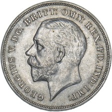 1935 Crown - George V British Silver Coin - Very Nice