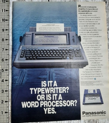 1989 panasonic vintage print - panasonic,