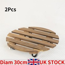 2x Wood 30cm Flower Pot Holder