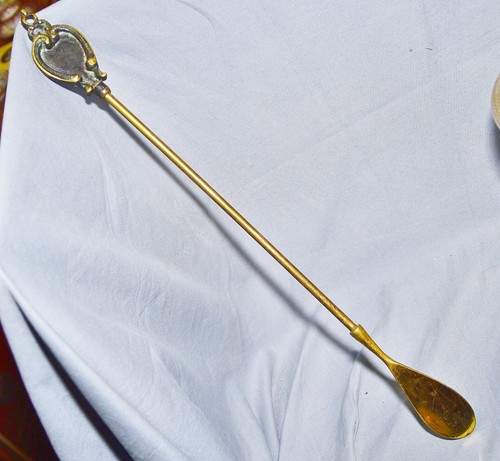 Vintage shoe horn - brass,, extra