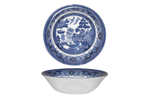 Churchill blue willow soup - -,