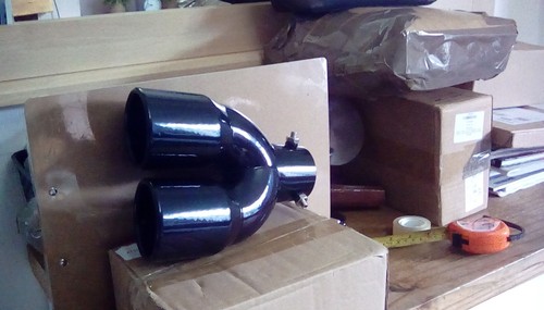Car tailpipe twin - car,