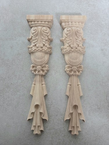 Set carved wood - of, pillar