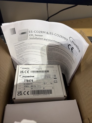 Nuaire co2rm es co2rmpp - es-co2rm, es-co2rmpp