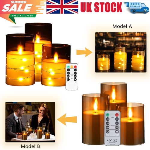 Pack glass candles wax led - pack,