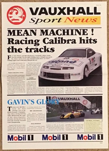 Vauxhall sport news c1992 - vauxhall,