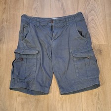 Mantaray Cargo Shorts Mens W32 Dark Blue Navy 100% Cotton Field Utility 