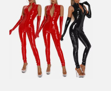 PVC Faux Leather Catsuit 2 Way