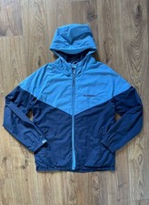 Superdry Jacket Mens XL Blue Windbreaker Sport Osaka Stormbreaker Hooded