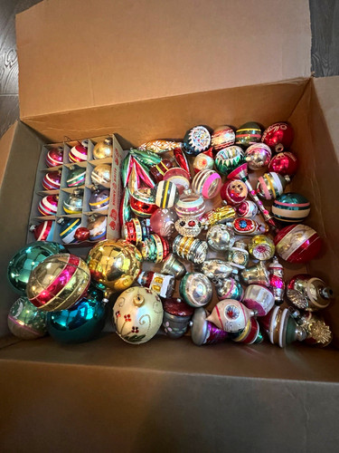 Vintage glass christmas - glass,