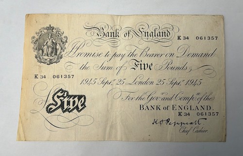 Bank england white 5 - england, £5