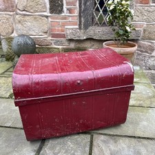 Vintage Metal Steamer Trunk