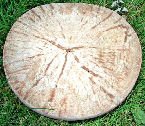 Concrete log stepping stone - log,