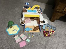 Sylvanian Families Seaside Cruiser House Boat, Water Whale Slide and Mini Island