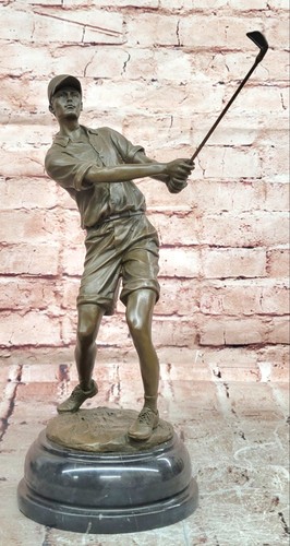 Milo bronze golfer - milo, sculpture