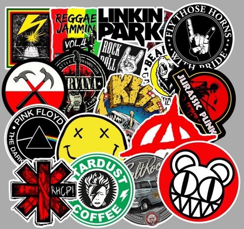 100 rock stickers metal punk - stickers,