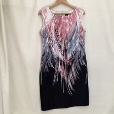 RMLL Pink Feather Print Bodycon Dress UK Size 8