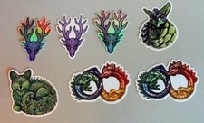 7 Vinyl Stickers Verdant
