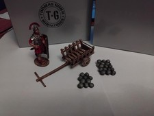 Eagle Design Roman Catapult Ammunition & Trolley. figure NOT INCLUDED, for scale