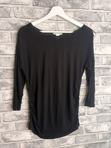 Black ruched side sleeve - black,