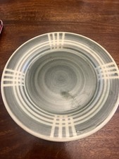 Green Iden Pottery Plate Hand Painted