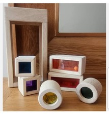 Wonderworld wooden sensory colour & sound bricks blocks toddler toy