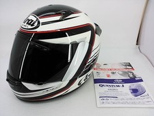 Arai Quantum-J Stripe Full Face Helmet Size S with Smoke Shield Motorcycle