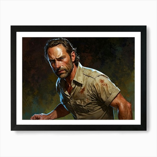 Rick grimes art print framed - grimes,