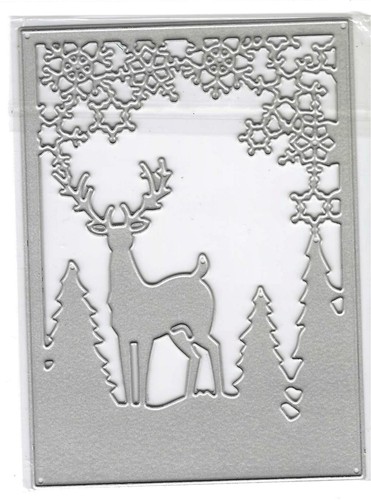 Reindeer and snowflake metal - reindeer,