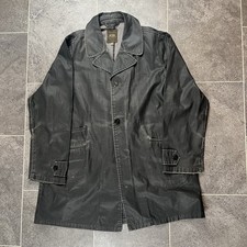 G Star Raw Faux Leather Chore Utility Trench Coat Jacket Black Men’s - Medium