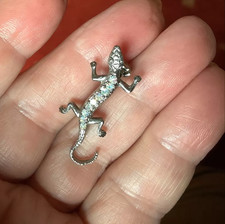 Silver tone Faux Crystal