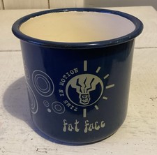 Vintage Brand New Fat Face Enamel Mug Camping Travel Holiday Beach 1990’s