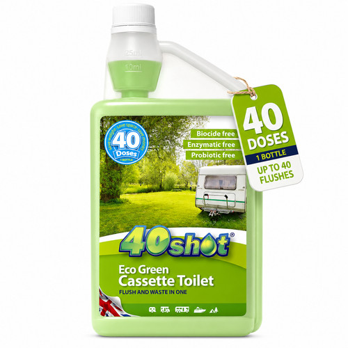 Shot green toilet fluid - toilet, eco