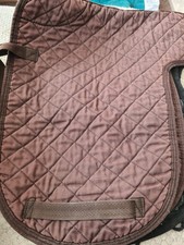 Brown Showing Straight Cut numnah saddle pad full