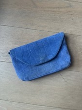 Topshop Blue Suede Small Cross-body Bag