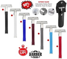 Safety Razor & Double Edge  - Classic Shaving Vintage  Butterfly Open