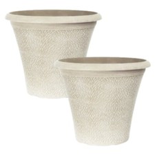 2Pc Plastic April Planters