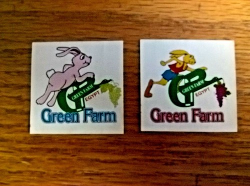 Green farm stickers - green,