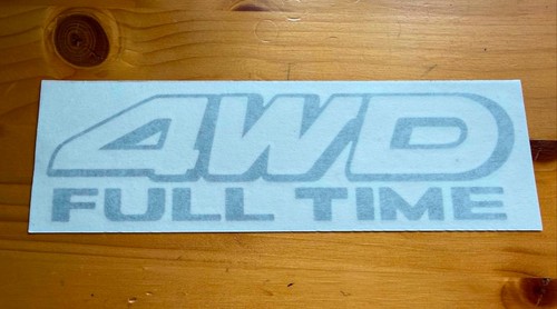 4wd full time decal - time, silver