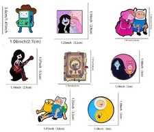 Set of 8pcs Adventure Time enamel pin badges