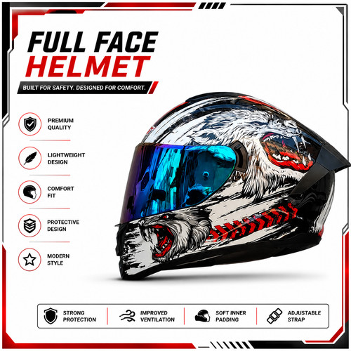 Full face racing helmets - face,
