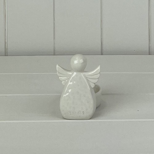 White ceramic angel - ceramic, tealight