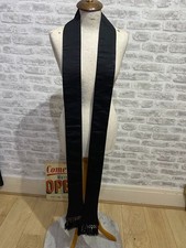 Ecclesiastical preaching gothic clergy scarf stole black fringed one size S375