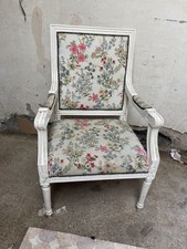 White Painted Wooden Armchair