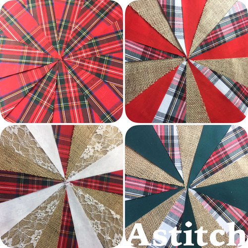 Tartan fabric bunting - bunting., burns