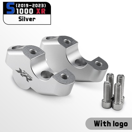 Silver handlebar risers - handlebar,