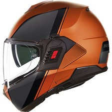 Nolan N120-1 Vern Speciale Flip Back Motorcycle Motorbike Helmet - Ochre / Black