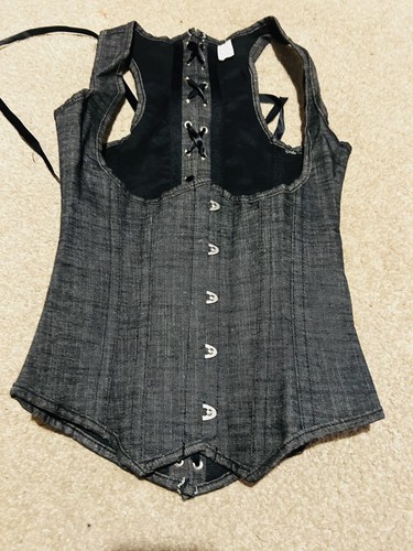 Denim style waistcoat undebust