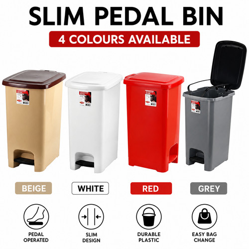 Slim litres plastic pedal - litres,